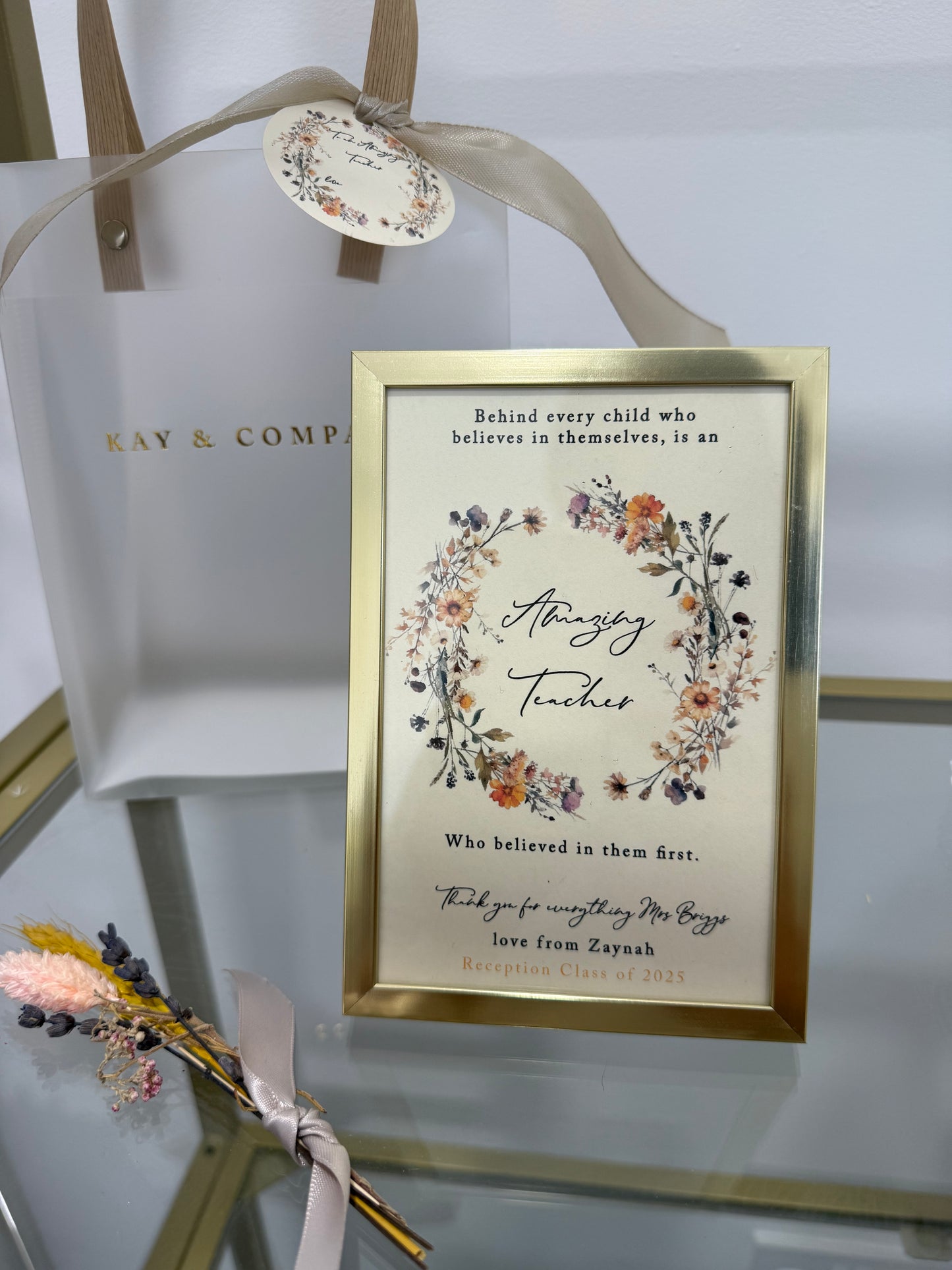 Wildflower teacher Frame