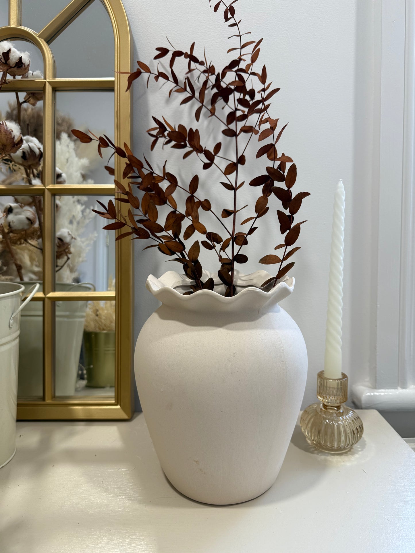 Dried leaf stem - burnt orange