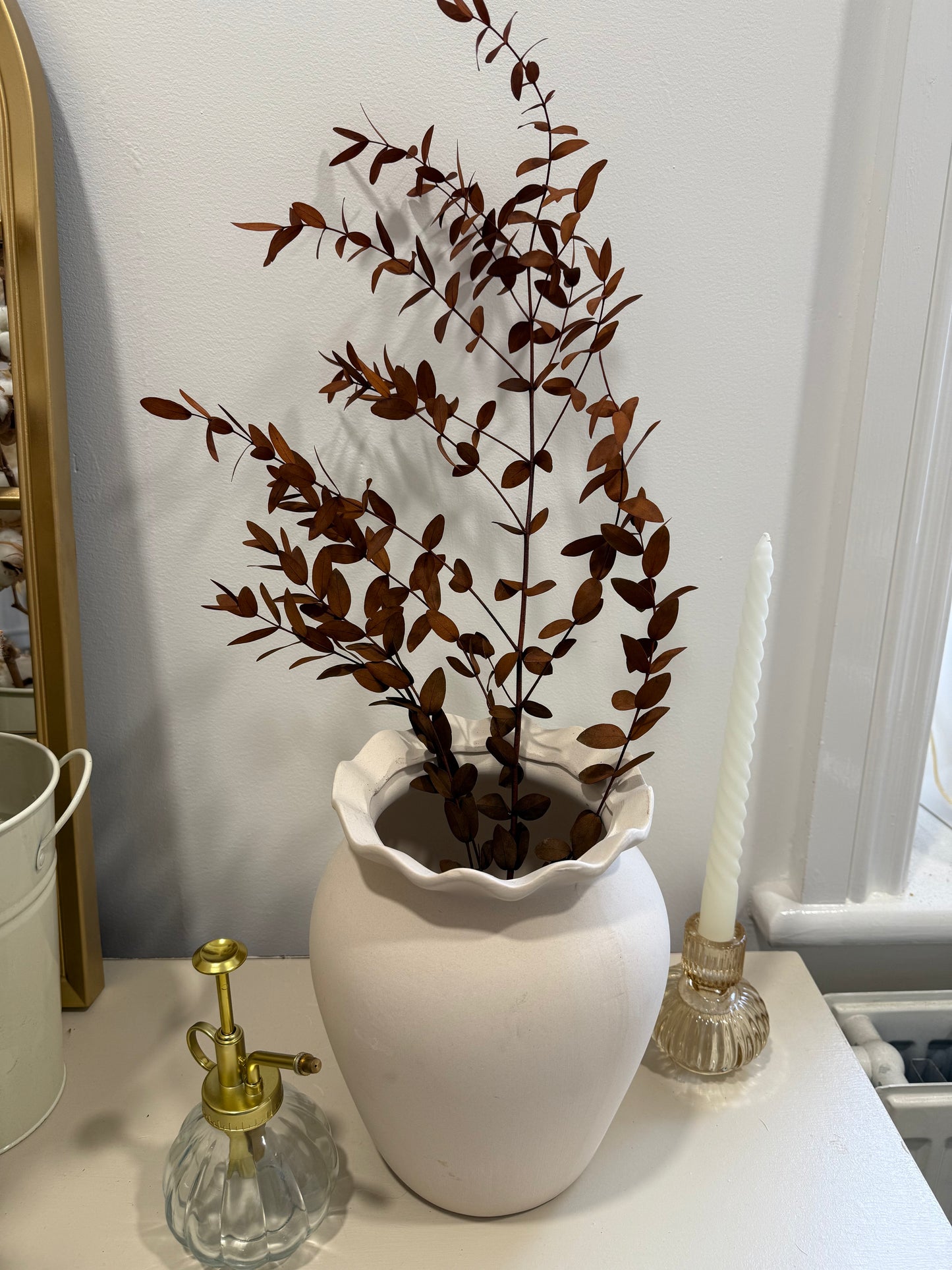 Dried leaf stem - burnt orange