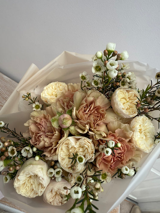 Fresh Flower Bouquet Neutral and soft pinks