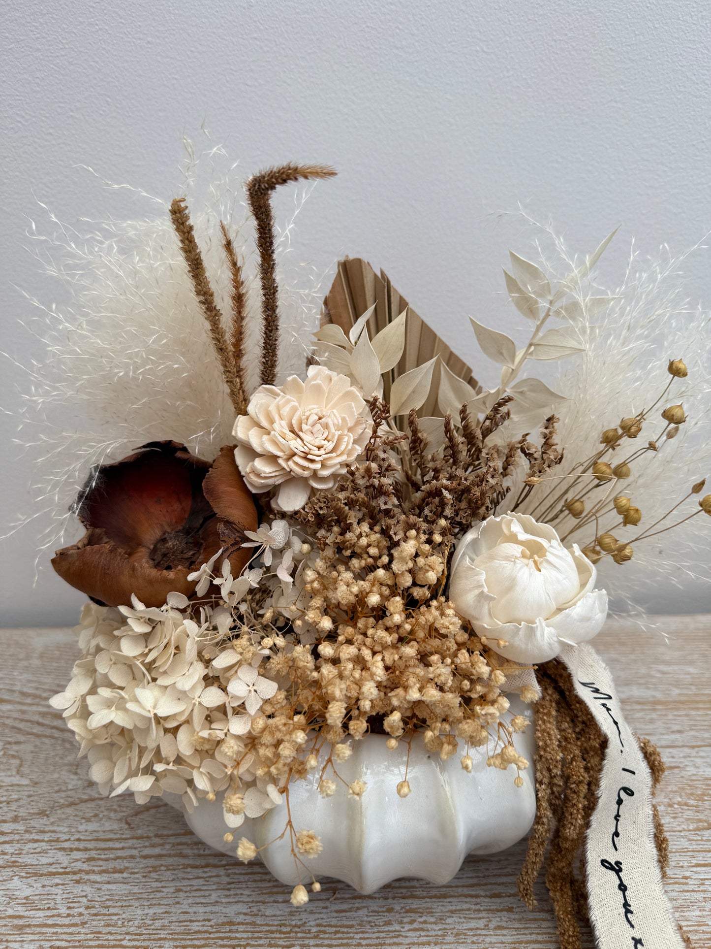 Mothers Day dried arrangement in vase Neutral