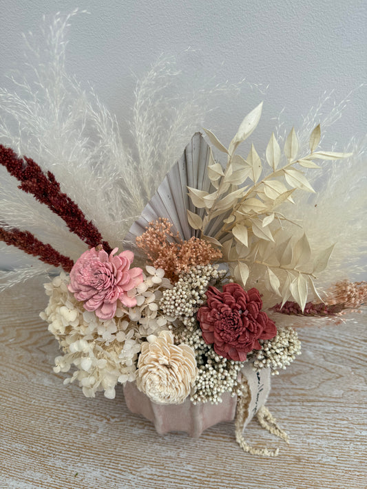 Mothers Day dried arrangement in pink